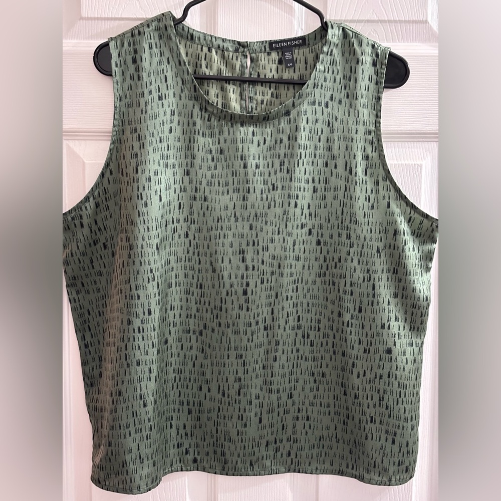 Eileen Fisher Green Sleeveless Top